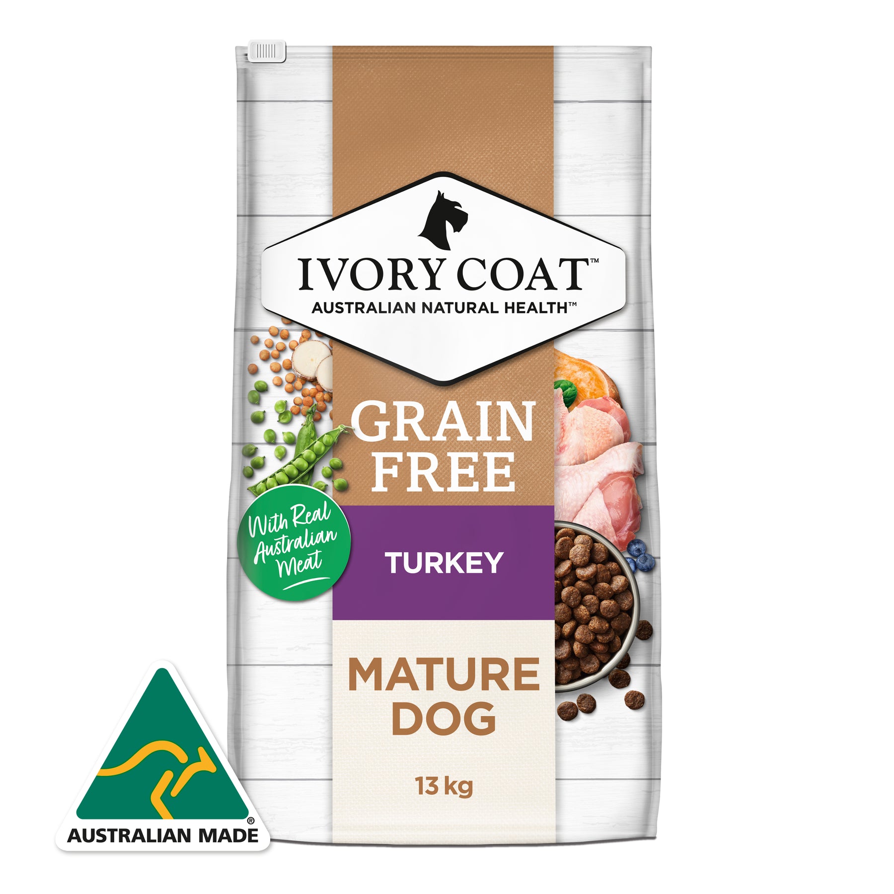 Grain Free Mature All Breeds Dry Dog Food Turkey