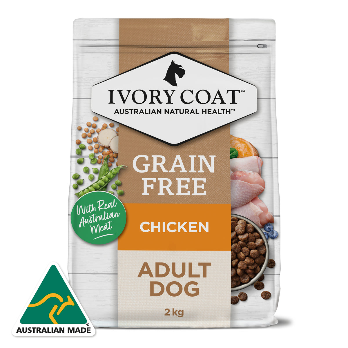 Grain Free Adult All Breeds Dry Dog Food Chicken 2kg
