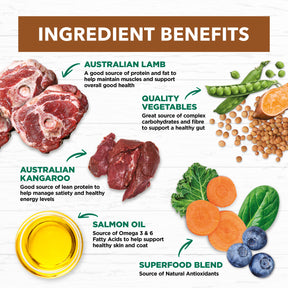 Grain Free Adult All Breeds Dry Dog Food Lamb & Kangaroo