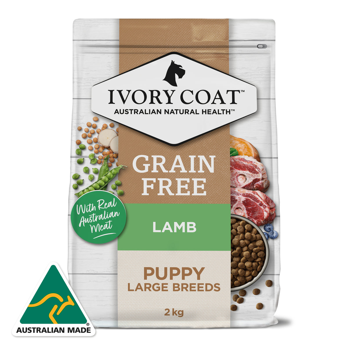 Grain Free Puppy Large Breed Dry Dog Food Lamb 2kg