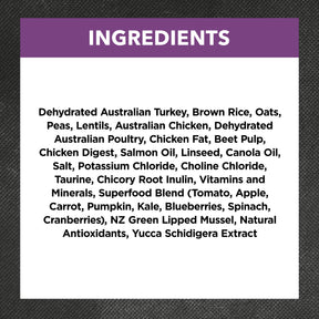 Holistic Nutrition Adult Large Breed Dry Dog Food Turkey & Brown Rice