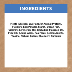 Grain Free Adult Wet Cat Food Chicken & Ocean Fish in Jelly