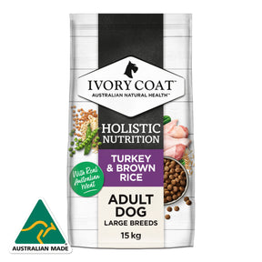 Holistic Nutrition Adult Large Breed Dry Dog Food Turkey & Brown Rice