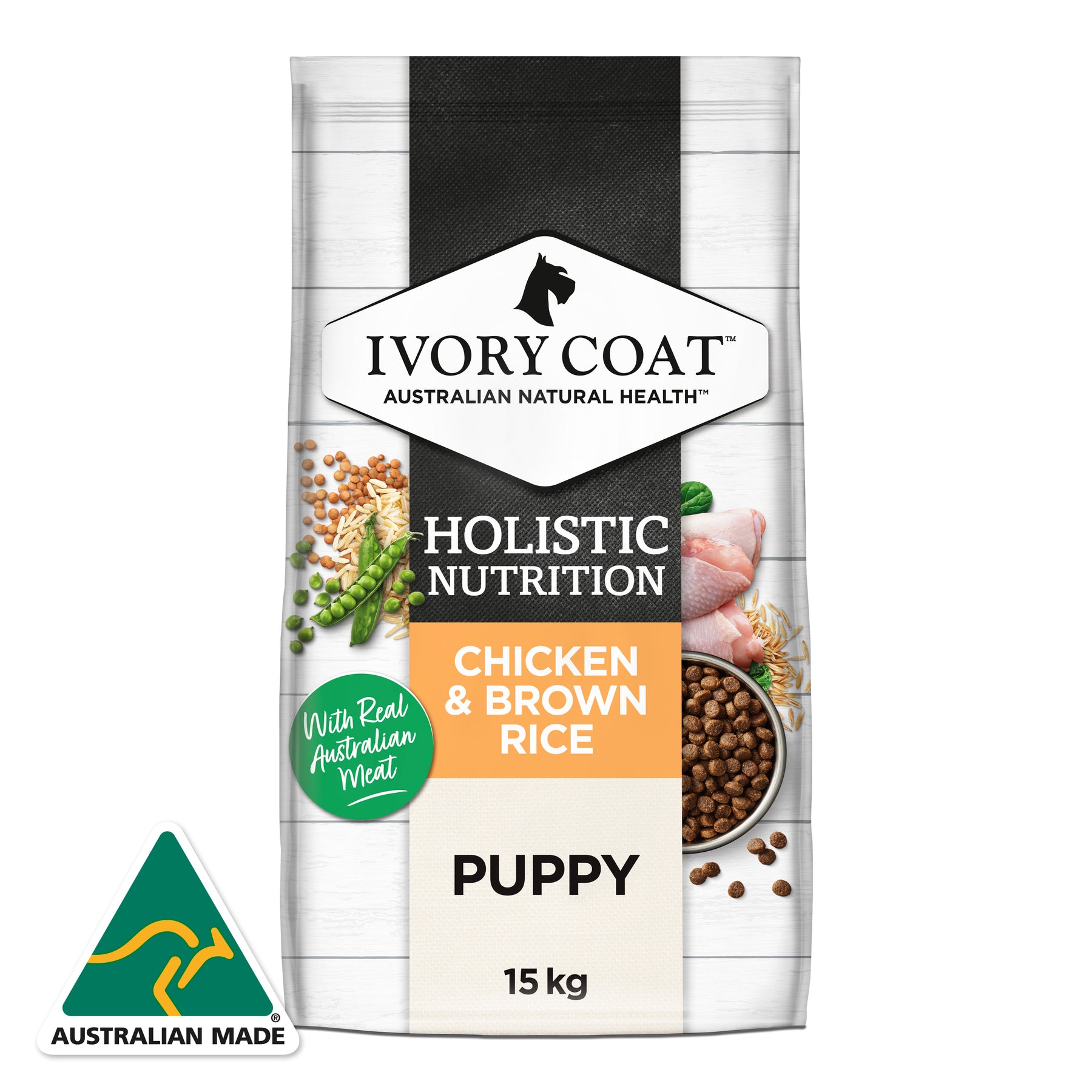 Holistic Nutrition Puppy All Breeds Dry Dog Food Chicken & Brown Rice 2.5kg