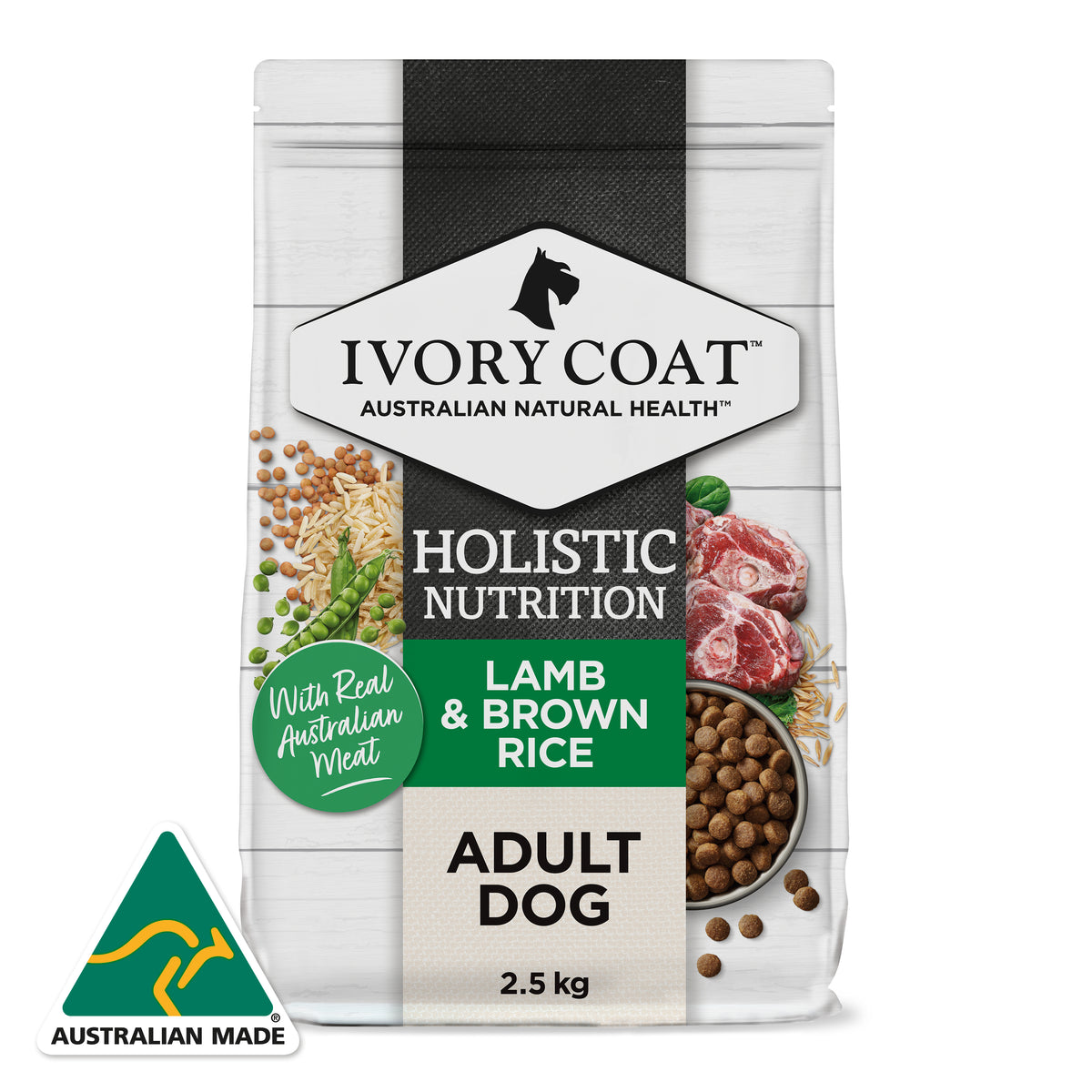 Holistic Nutrition Adult All Breeds Dry Dog Food Lamb & Brown Rice 15kg